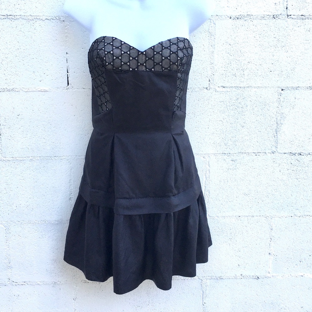 Miu Miu silk black Bustier Dress size 44